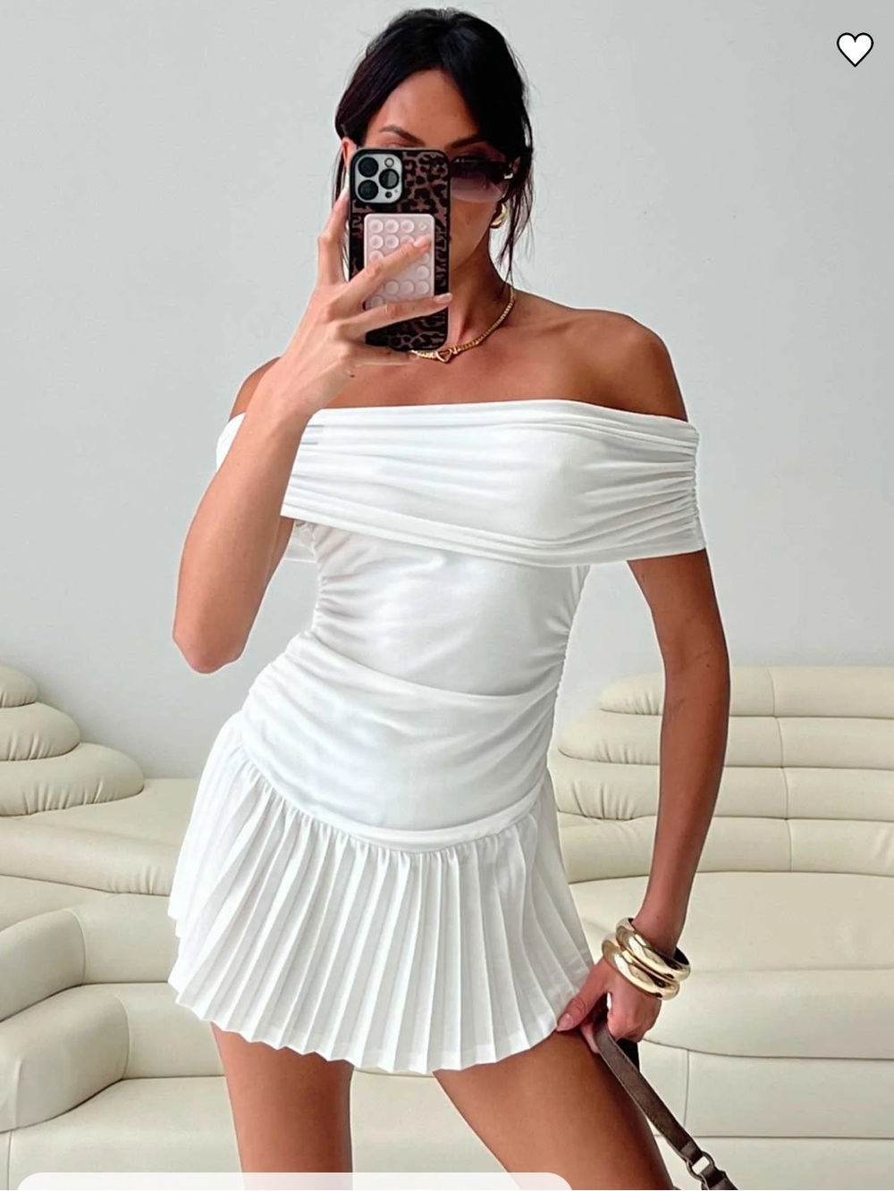Princess Polly Lucianne Off The Shoulder Mini Dress White